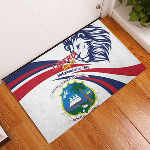 Liberia Independence Day Rubber Doormat July 26 Lion Coat of Arms