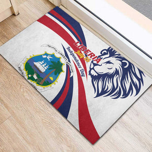 Liberia Independence Day Rubber Doormat July 26 Lion Coat of Arms