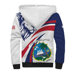 Liberia Independence Day Sherpa Hoodie July 26 Lion Coat of Arms