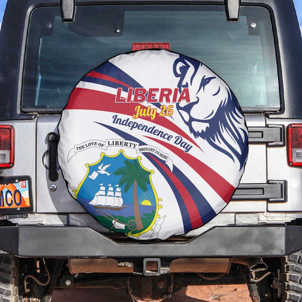 Liberia Independence Day Spare Tire Cover July 26 Lion Coat of Arms