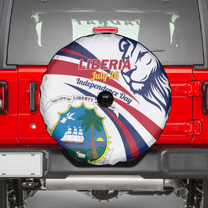 Liberia Independence Day Spare Tire Cover July 26 Lion Coat of Arms