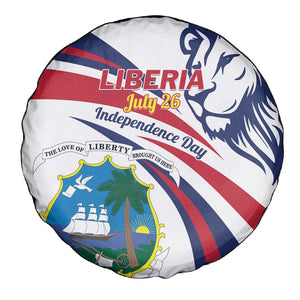 Liberia Independence Day Spare Tire Cover July 26 Lion Coat of Arms