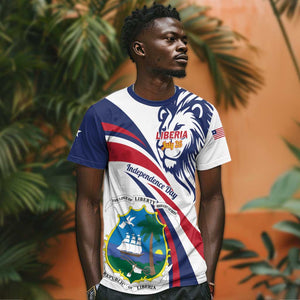 Liberia Independence Day T shirt July 26 Lion Coat of Arms