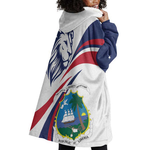 Liberia Independence Day Wearable Blanket Hoodie July 26 Lion Coat of Arms