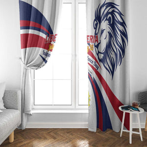 Liberia Independence Day Window Curtain July 26 Lion Coat of Arms