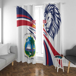 Liberia Independence Day Window Curtain July 26 Lion Coat of Arms