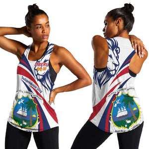 Liberia Independence Day Women Racerback Tank July 26 Lion Coat of Arms