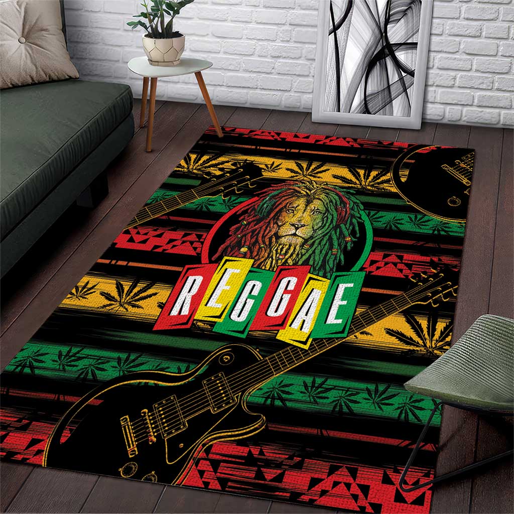 International Reggae Day Area Rug Rastafarian Lion Legend of Reggae