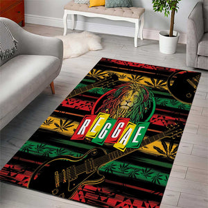 International Reggae Day Area Rug Rastafarian Lion Legend of Reggae