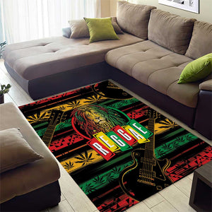 International Reggae Day Area Rug Rastafarian Lion Legend of Reggae