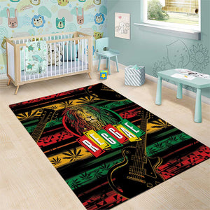 International Reggae Day Area Rug Rastafarian Lion Legend of Reggae