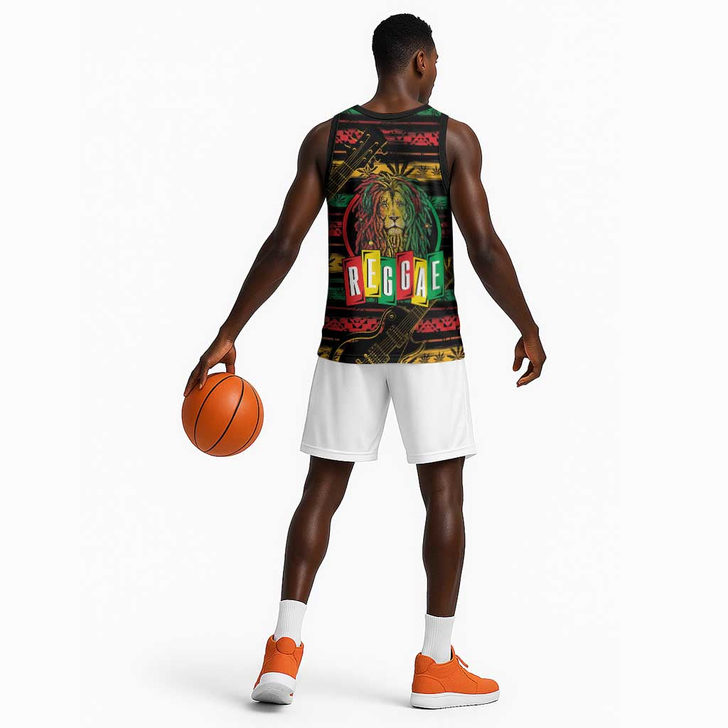 International Reggae Day Basketball Jersey Rastafarian Lion Legend of Reggae LT01