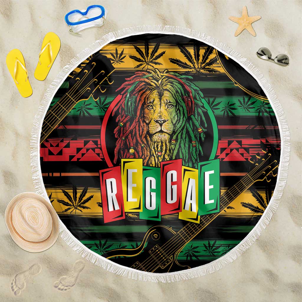 International Reggae Day Beach Blanket Rastafarian Lion Legend of Reggae