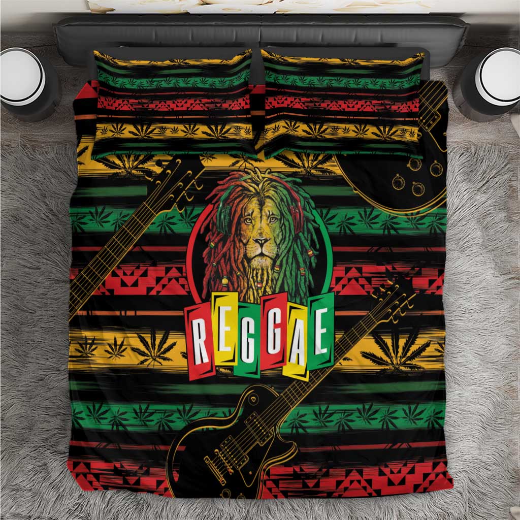 International Reggae Day Bedding Set Rastafarian Lion Legend of Reggae