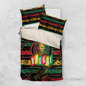 International Reggae Day Bedding Set Rastafarian Lion Legend of Reggae