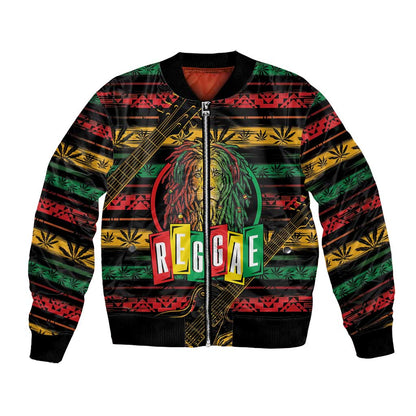 International Reggae Day Bomber Jacket Rastafarian Lion Legend of Reggae
