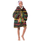 International Reggae Day KId Wearable Blanket Hoodie Rastafarian Lion Legend of Reggae