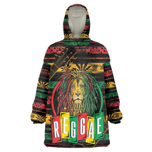 International Reggae Day KId Wearable Blanket Hoodie Rastafarian Lion Legend of Reggae