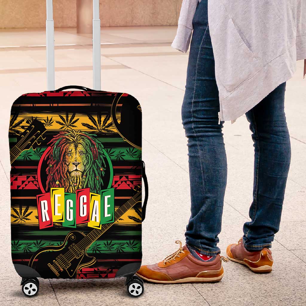 International Reggae Day Luggage Cover Rastafarian Lion Legend of Reggae