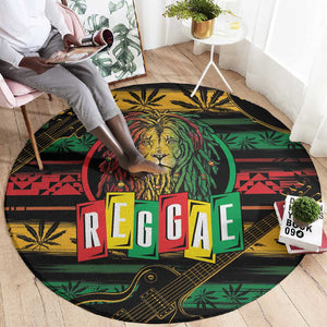 International Reggae Day Round Carpet Rastafarian Lion Legend of Reggae