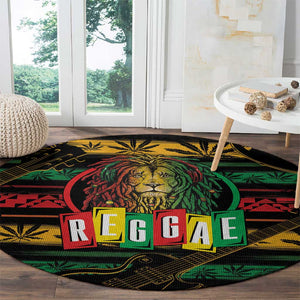 International Reggae Day Round Carpet Rastafarian Lion Legend of Reggae