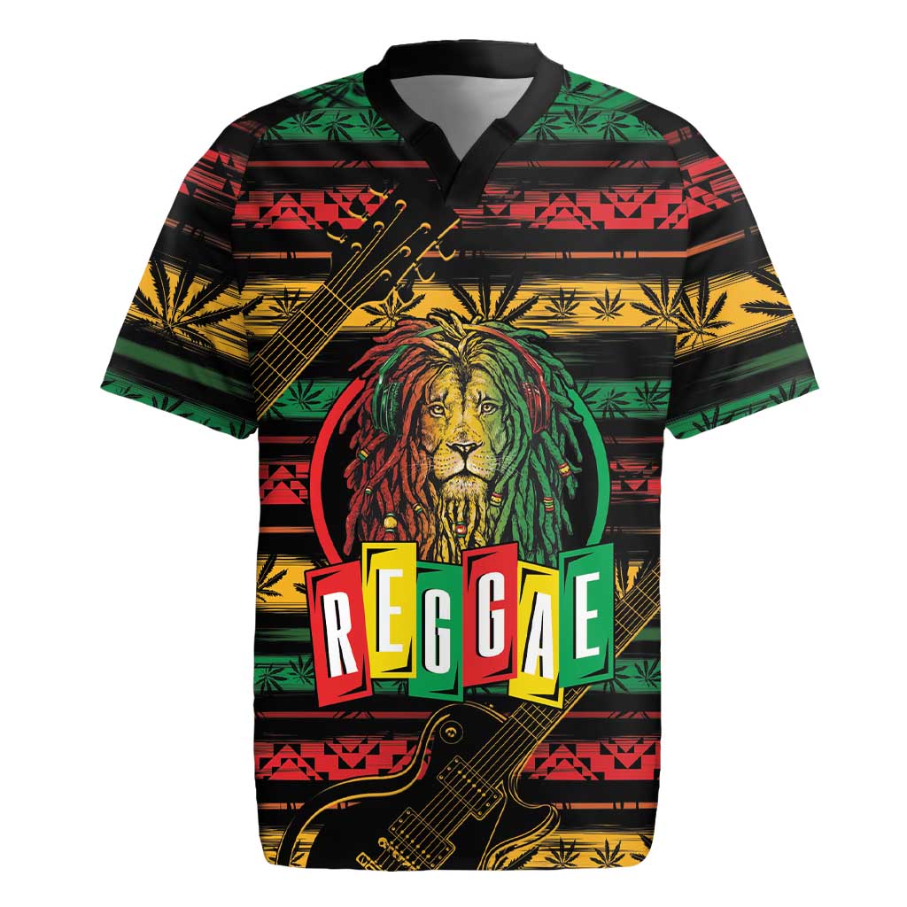 International Reggae Day Rugby Jersey Rastafarian Lion Legend of Reggae