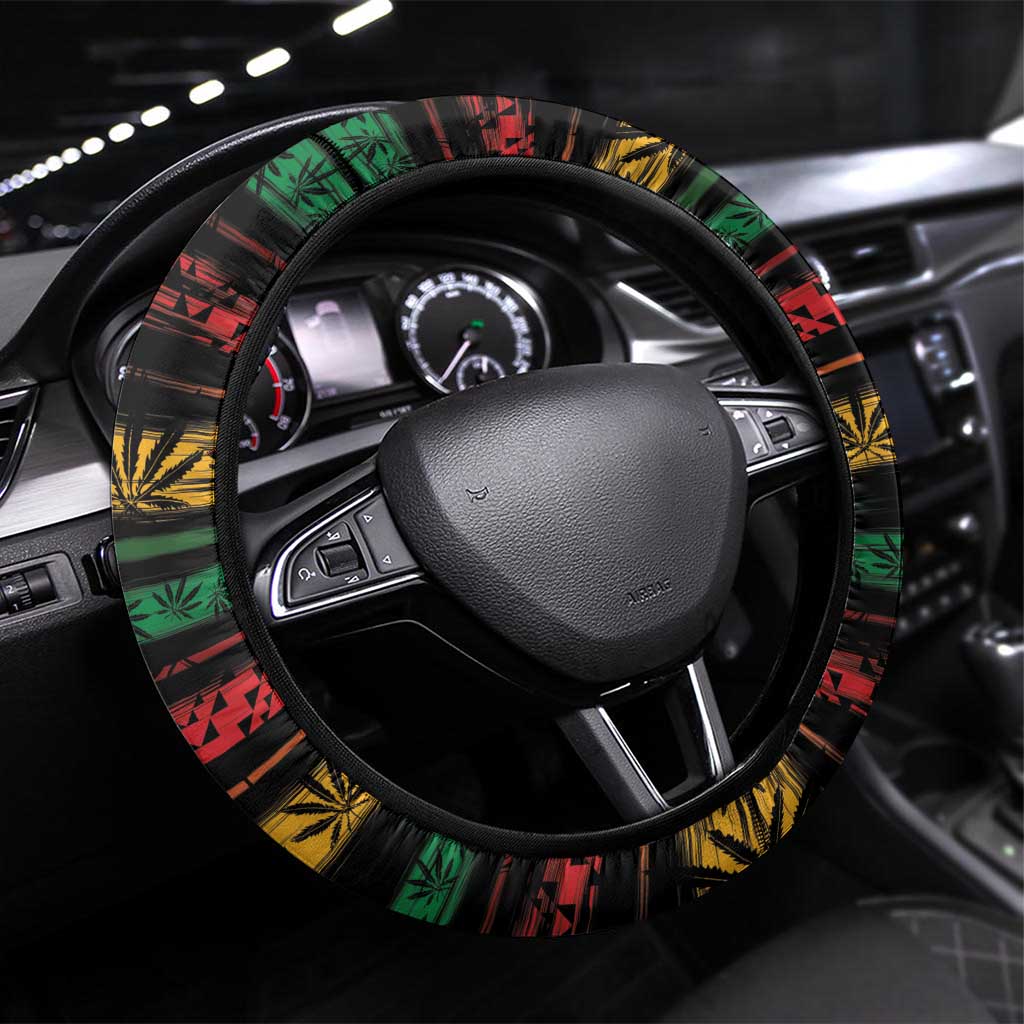 International Reggae Day Steering Wheel Cover Rastafarian Lion Legend of Reggae