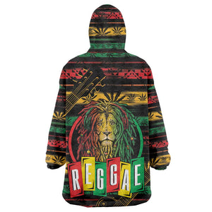 International Reggae Day Wearable Blanket Hoodie Rastafarian Lion Legend of Reggae