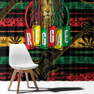 International Reggae Day Window Curtain Rastafarian Lion Legend of Reggae