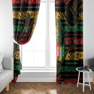 International Reggae Day Window Curtain Rastafarian Lion Legend of Reggae