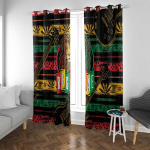 International Reggae Day Window Curtain Rastafarian Lion Legend of Reggae