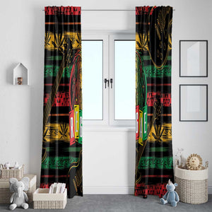 International Reggae Day Window Curtain Rastafarian Lion Legend of Reggae