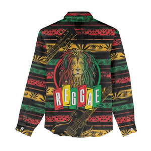 International Reggae Day Women Casual Shirt Rastafarian Lion Legend of Reggae