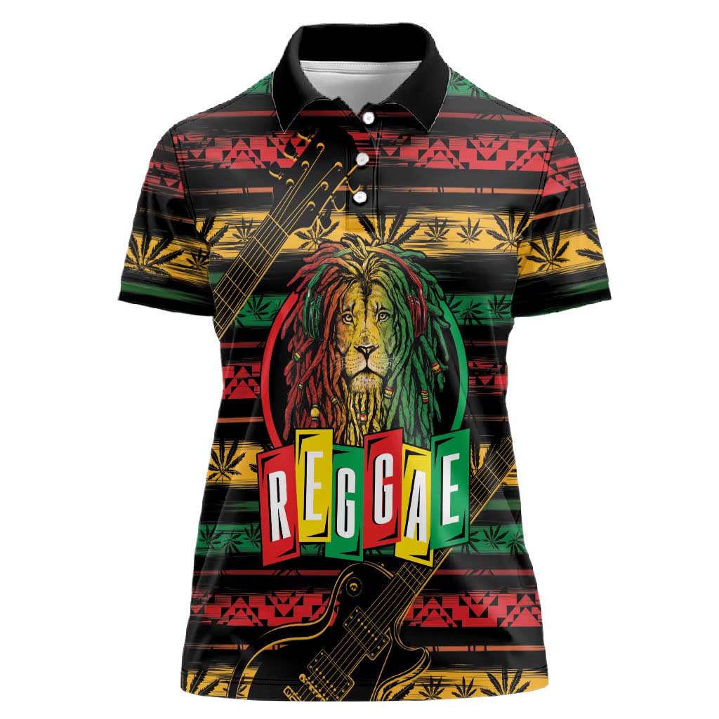 International Reggae Day Women Polo Shirt Rastafarian Lion Legend of Reggae