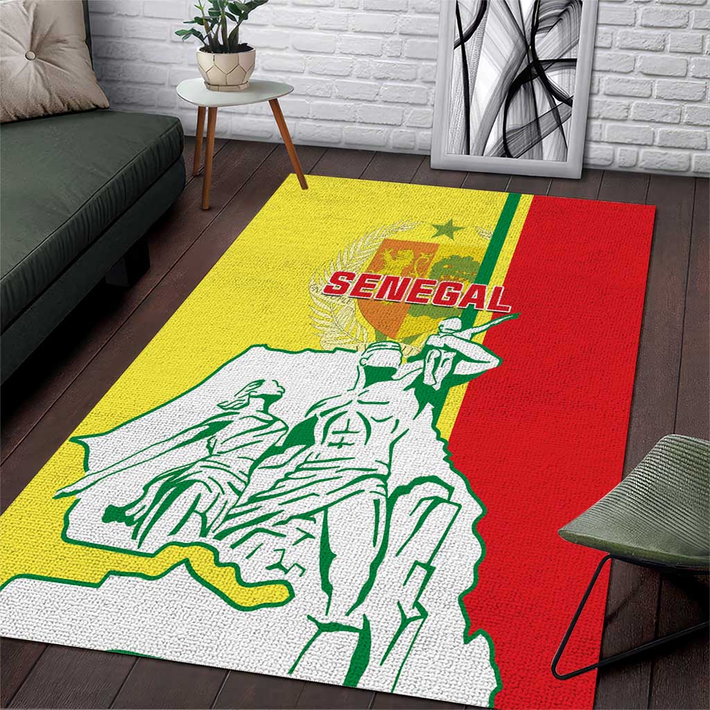 Senegal Independence Day Area Rug - Un Peuple, Un But, Une Foi, 64th Anniversary