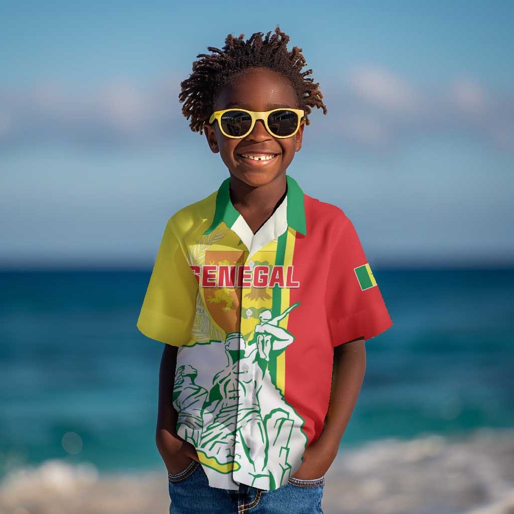 Senegal Independence Day Kid Hawaiian Shirt - Un Peuple, Un But, Une Foi, 64th Anniversary