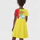 Senegal Independence Day Kid Short Sleeve Dress - Un Peuple, Un But, Une Foi, 64th Anniversary