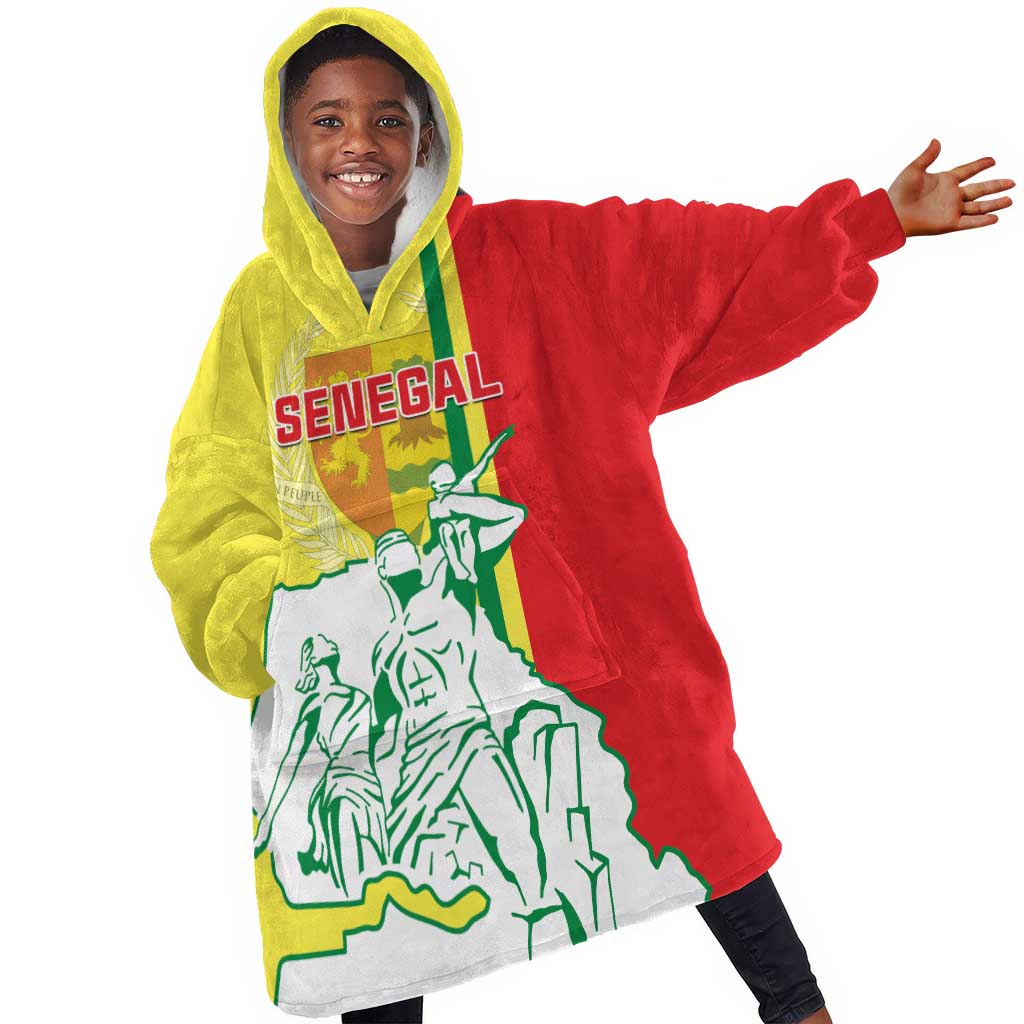 Senegal Independence Day KId Wearable Blanket Hoodie - Un Peuple, Un But, Une Foi, 64th Anniversary