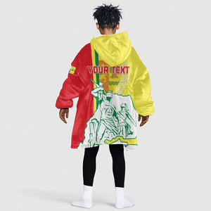 Senegal Independence Day KId Wearable Blanket Hoodie - Un Peuple, Un But, Une Foi, 64th Anniversary