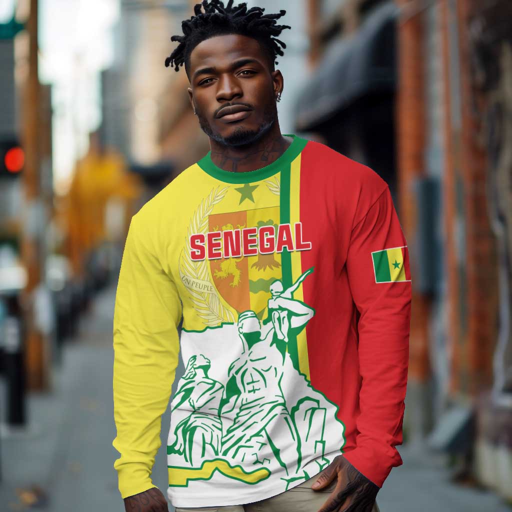 Senegal Independence Day Long Sleeve Shirt - Un Peuple, Un But, Une Foi, 64th Anniversary LT01