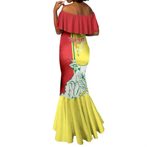 Senegal Independence Day Mermaid Dress - Un Peuple, Un But, Une Foi, 64th Anniversary