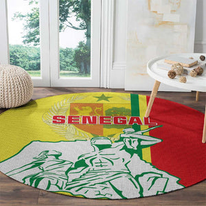 Senegal Independence Day Round Carpet - Un Peuple, Un But, Une Foi, 64th Anniversary