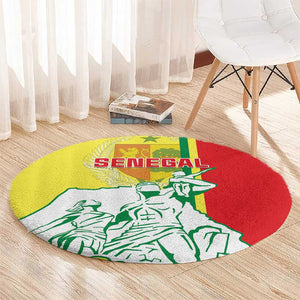 Senegal Independence Day Round Carpet - Un Peuple, Un But, Une Foi, 64th Anniversary