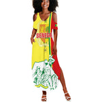Senegal Independence Day Summer Maxi Dress - Un Peuple, Un But, Une Foi, 64th Anniversary
