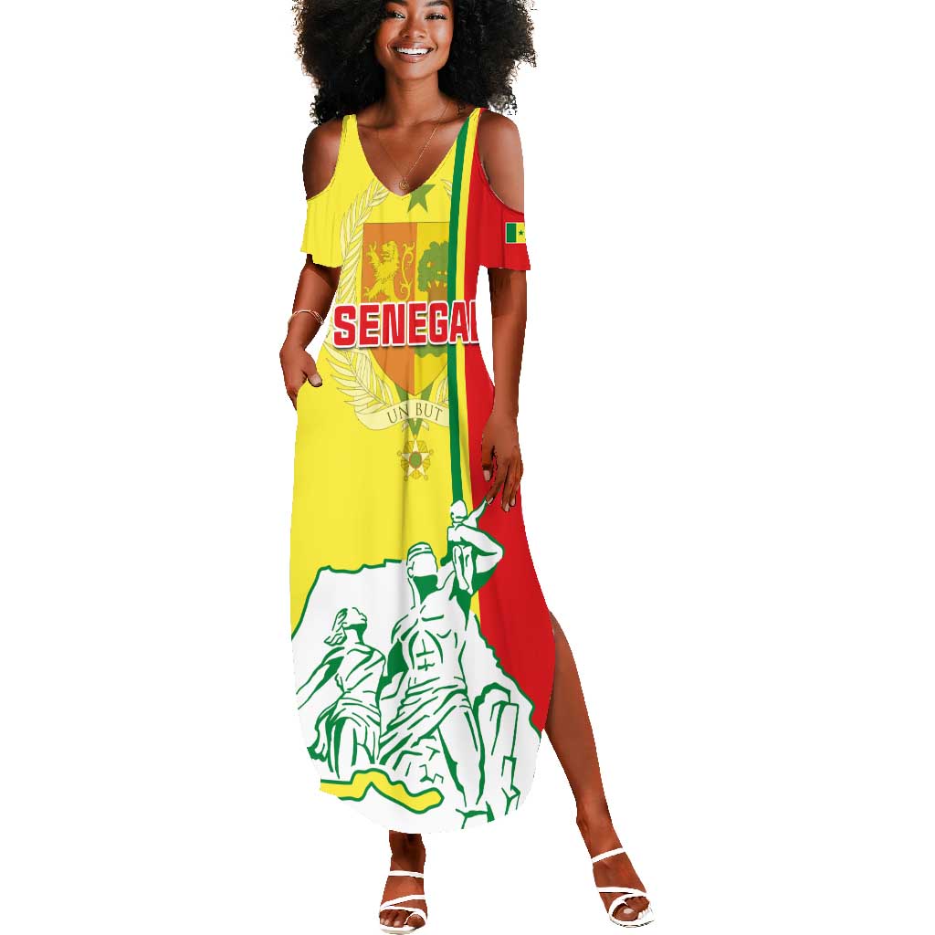 Senegal Independence Day Summer Maxi Dress - Un Peuple, Un But, Une Foi, 64th Anniversary