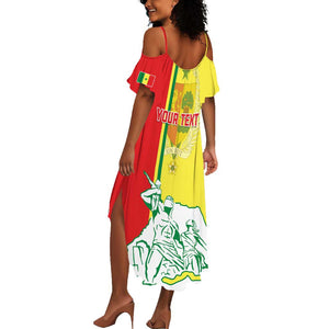 Senegal Independence Day Summer Maxi Dress - Un Peuple, Un But, Une Foi, 64th Anniversary