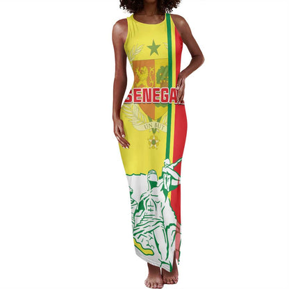 Senegal Independence Day Tank Maxi Dress - Un Peuple, Un But, Une Foi, 64th Anniversary