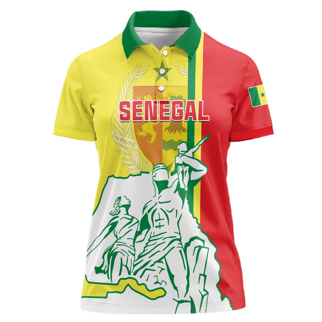 Senegal Independence Day Women Polo Shirt - Un Peuple, Un But, Une Foi, 64th Anniversary