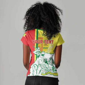 Senegal Independence Day Women V-Neck T-Shirt - Un Peuple, Un But, Une Foi, 64th Anniversary