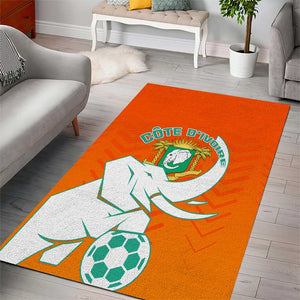 Ivory Coast Football Area Rug - Go Les Elephants